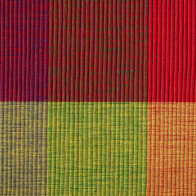 DII Basic Everyday Ribbed Tabletop 100% Cotton, Placemat Set, 13x19, Summer Check, 6 Piece - Image 2